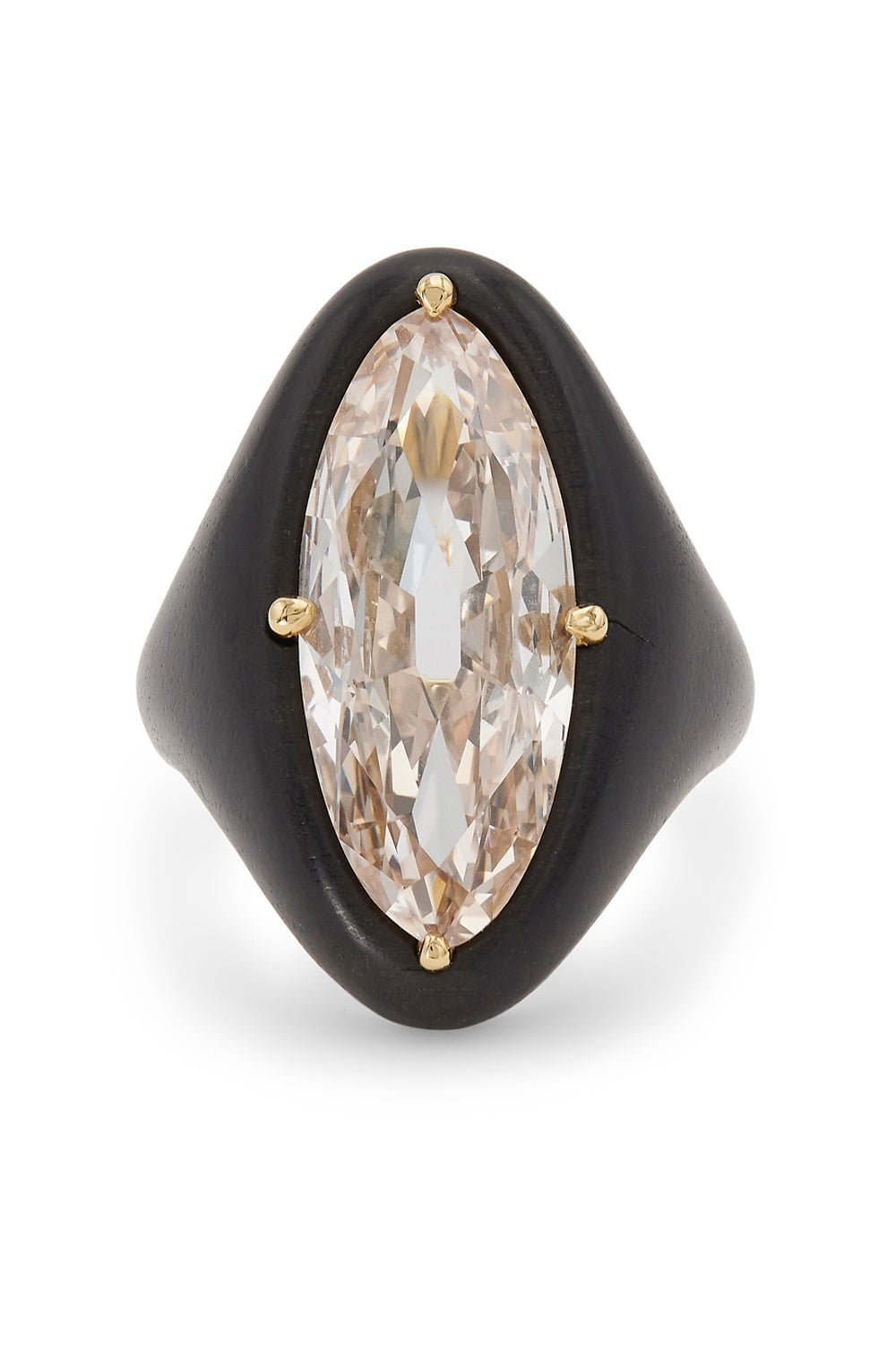 KWIAT-Antique Diamond Wood Ring-YELLOW GOLD