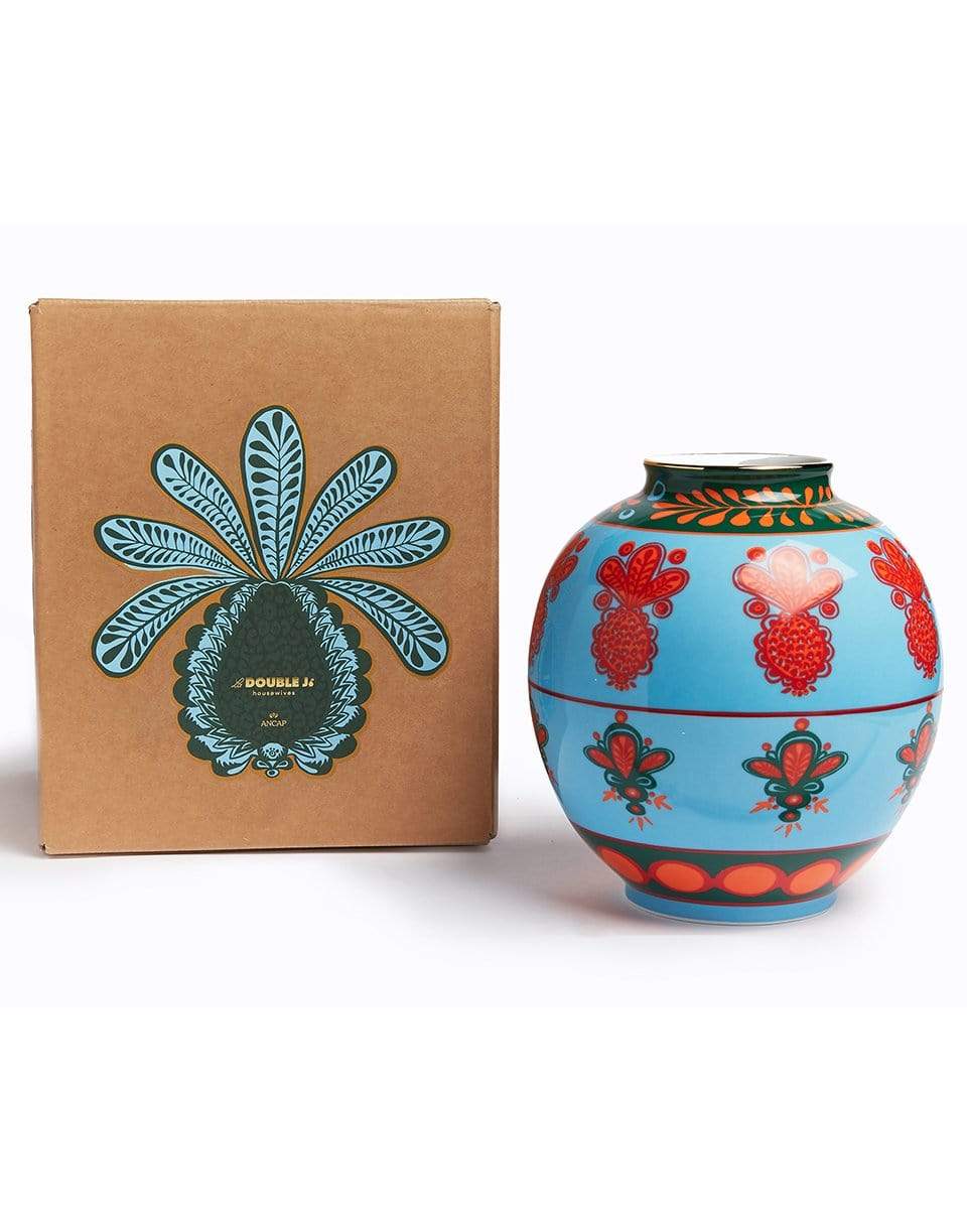 LA DOUBLEJ-Bubble Vase - Pineapple Azzurro-AZZURRO