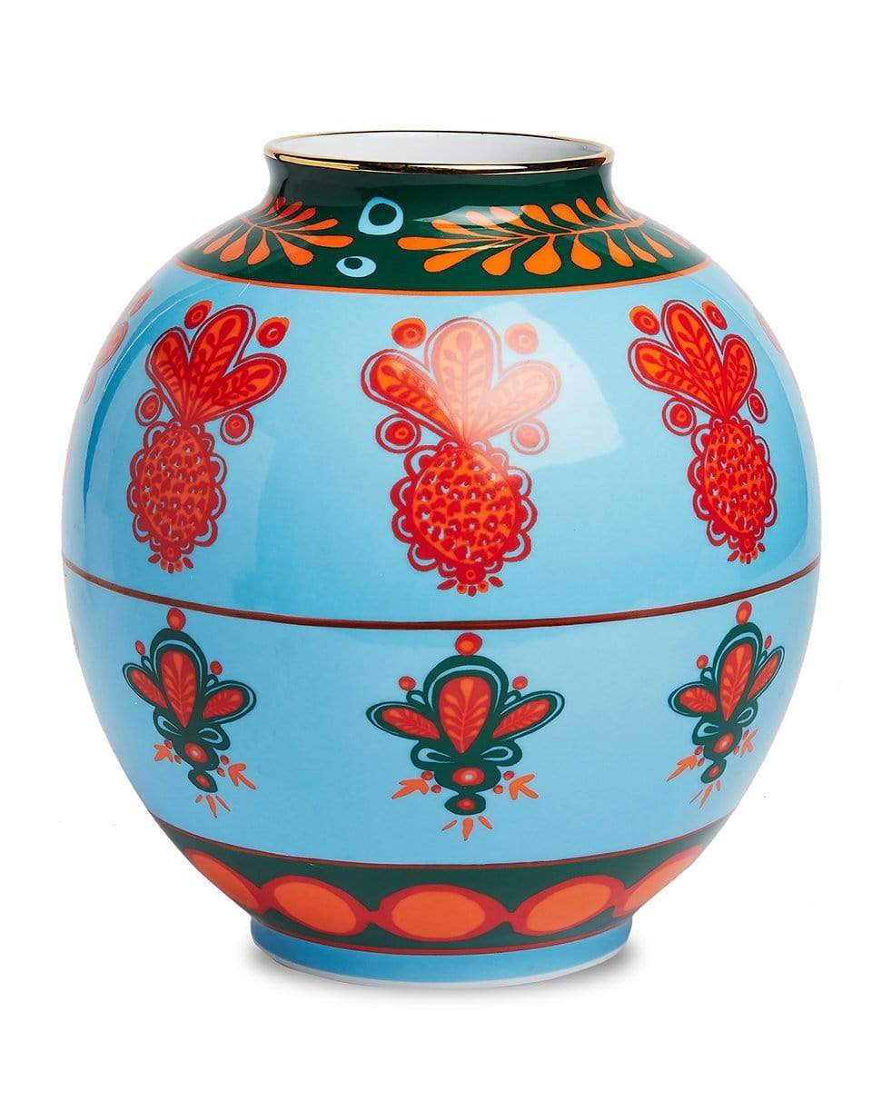 LA DOUBLEJ-Bubble Vase - Pineapple Azzurro-AZZURRO