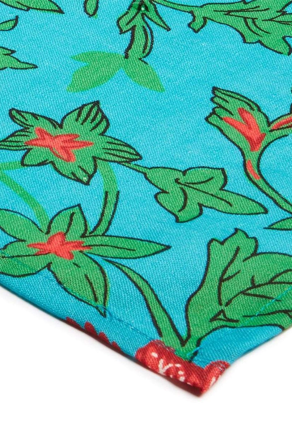 LA DOUBLEJ-Large Napkins Set Of 6 - Dragon Flower Turchese-DRAGNFL