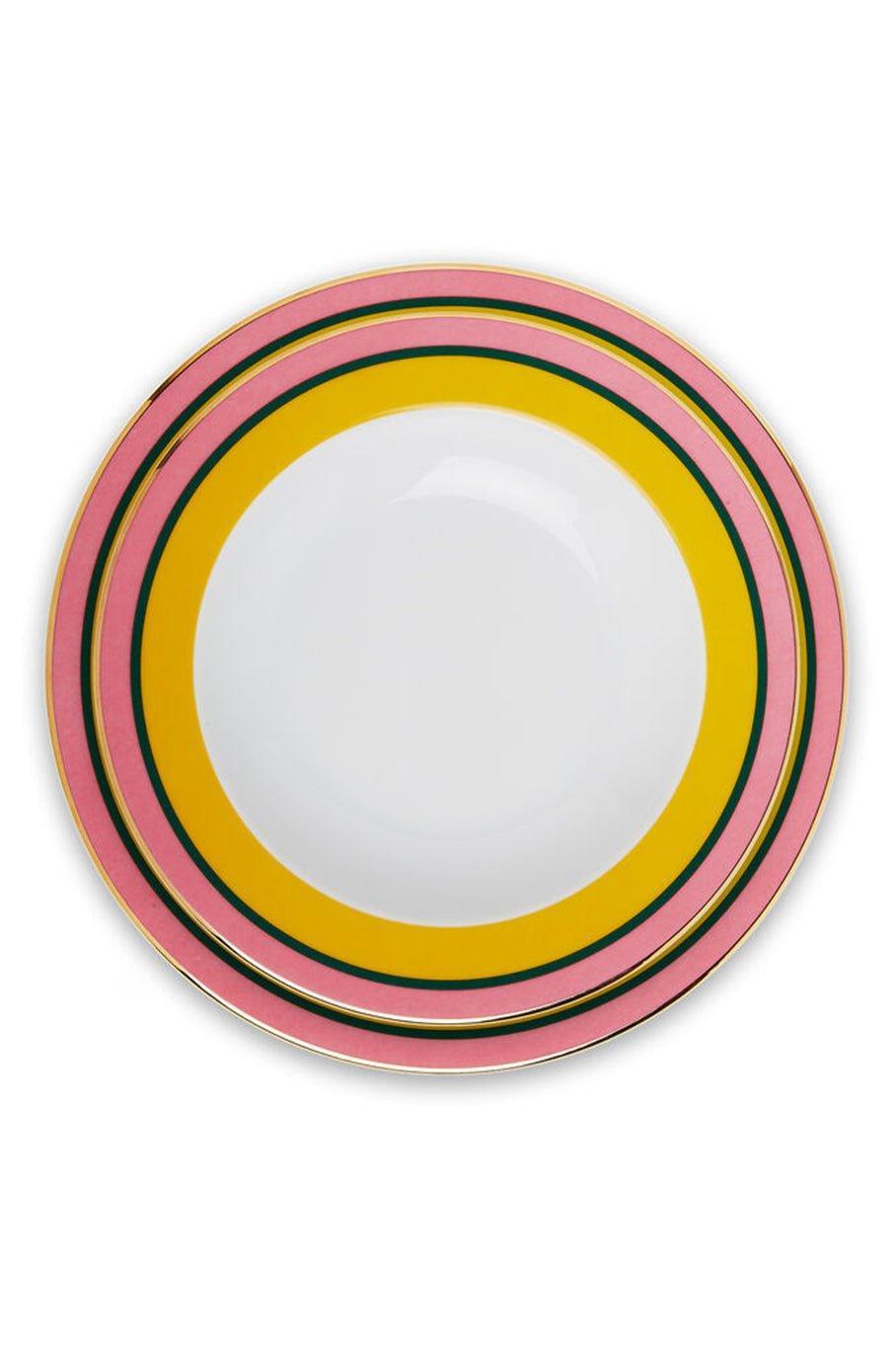 LA DOUBLEJ-Set of 2 Soup & Dinner Plates-GIALLO