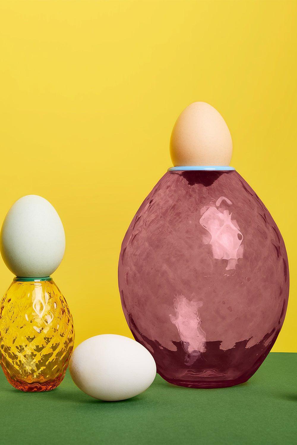 LA DOUBLEJ-Murano Glass Egg - Gold-GOLD