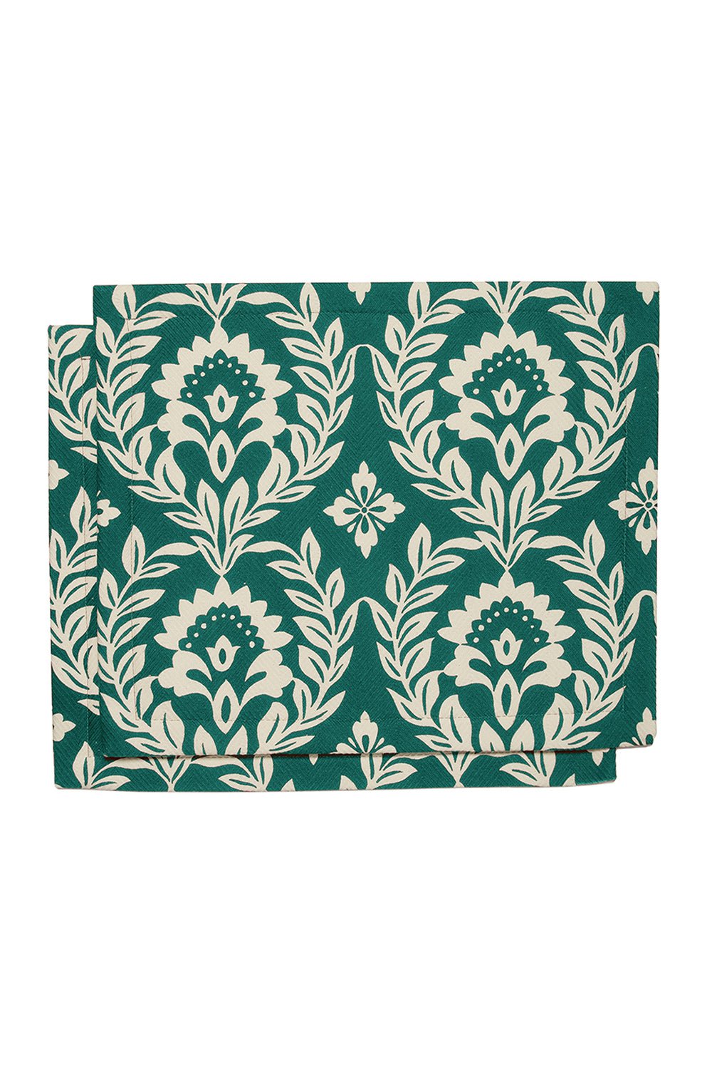 LA DOUBLEJ-Tablemat Set Of 2 - Green Garland-GRNGARLN
