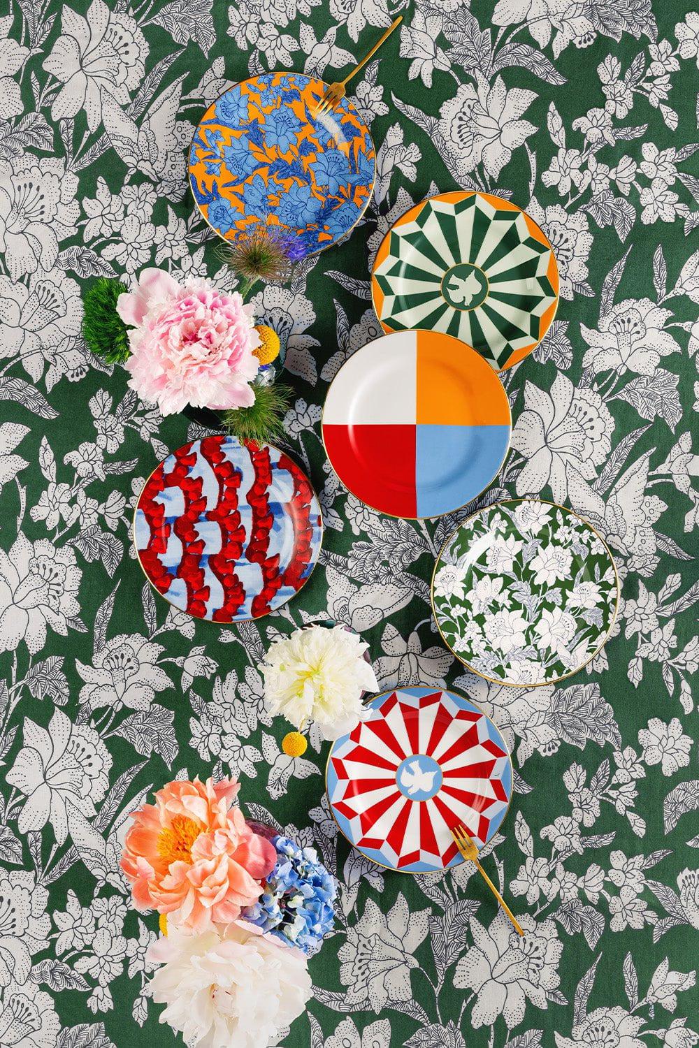 LA DOUBLEJ-Set of 6 Dessert Plates - Multi-MULTI