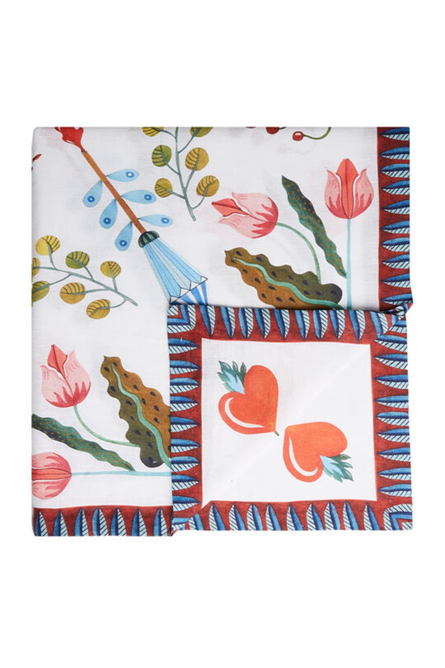 LA DOUBLEJ-Large Tablecloth - White Tulip-WHTTULIP