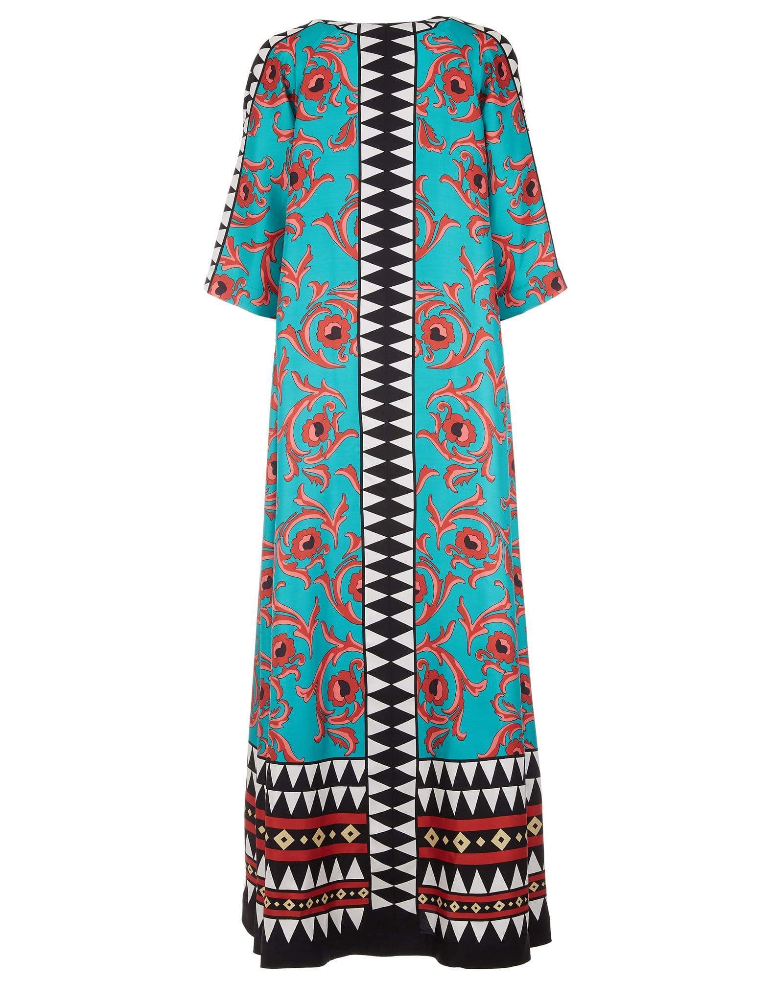 LA DOUBLEJ-Cartwheel Silk Twill Muumuu Dress-