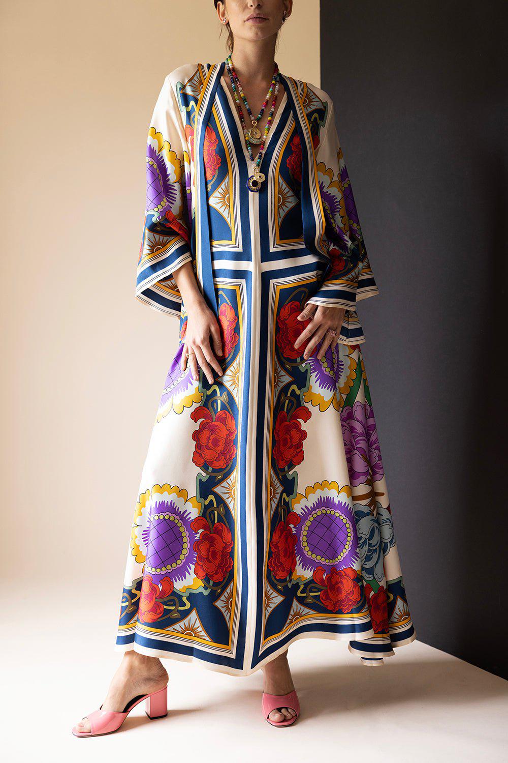 LA DOUBLEJ-Magnifico Dress - Foulard Liberty-