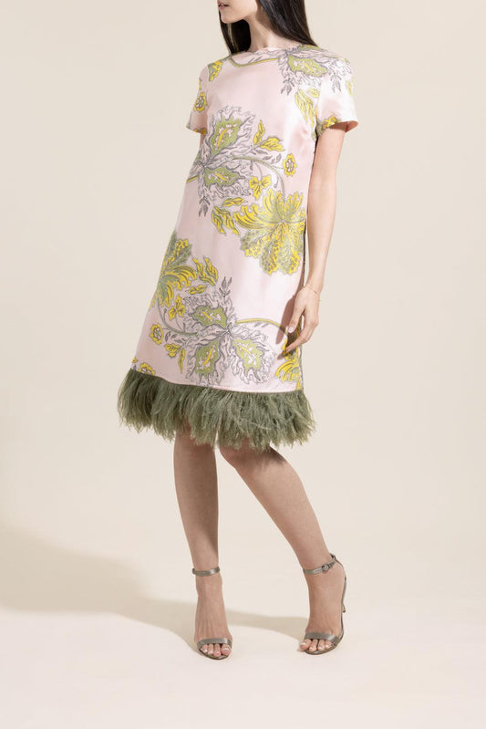 Mini Swing Dress - Swathe-FLORAL-38-CLOTHINGDRESSCASUAL-LA DOUBLEJ