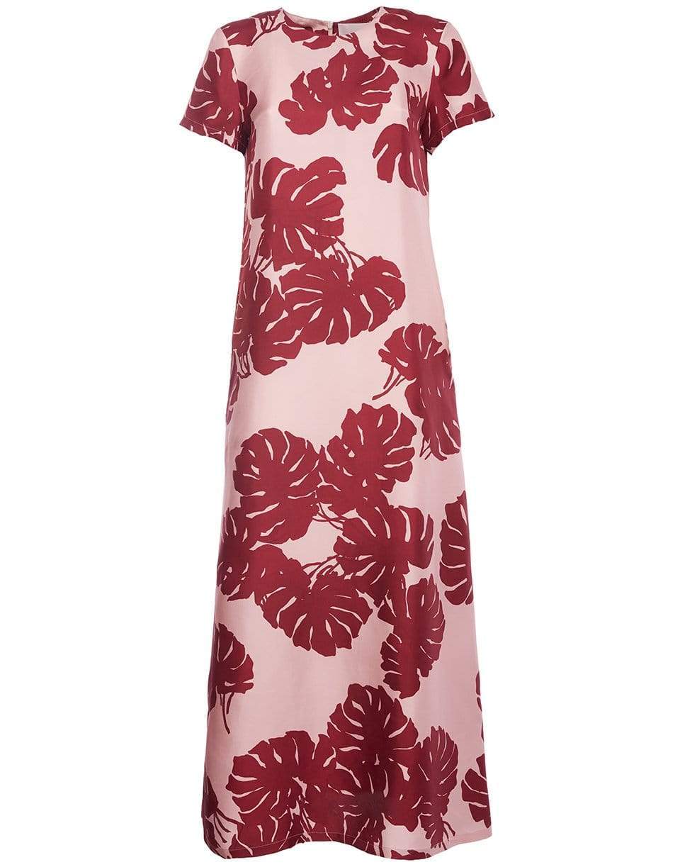 LA DOUBLEJ-Monstera Rosa in Silk Twill Swing Dress-