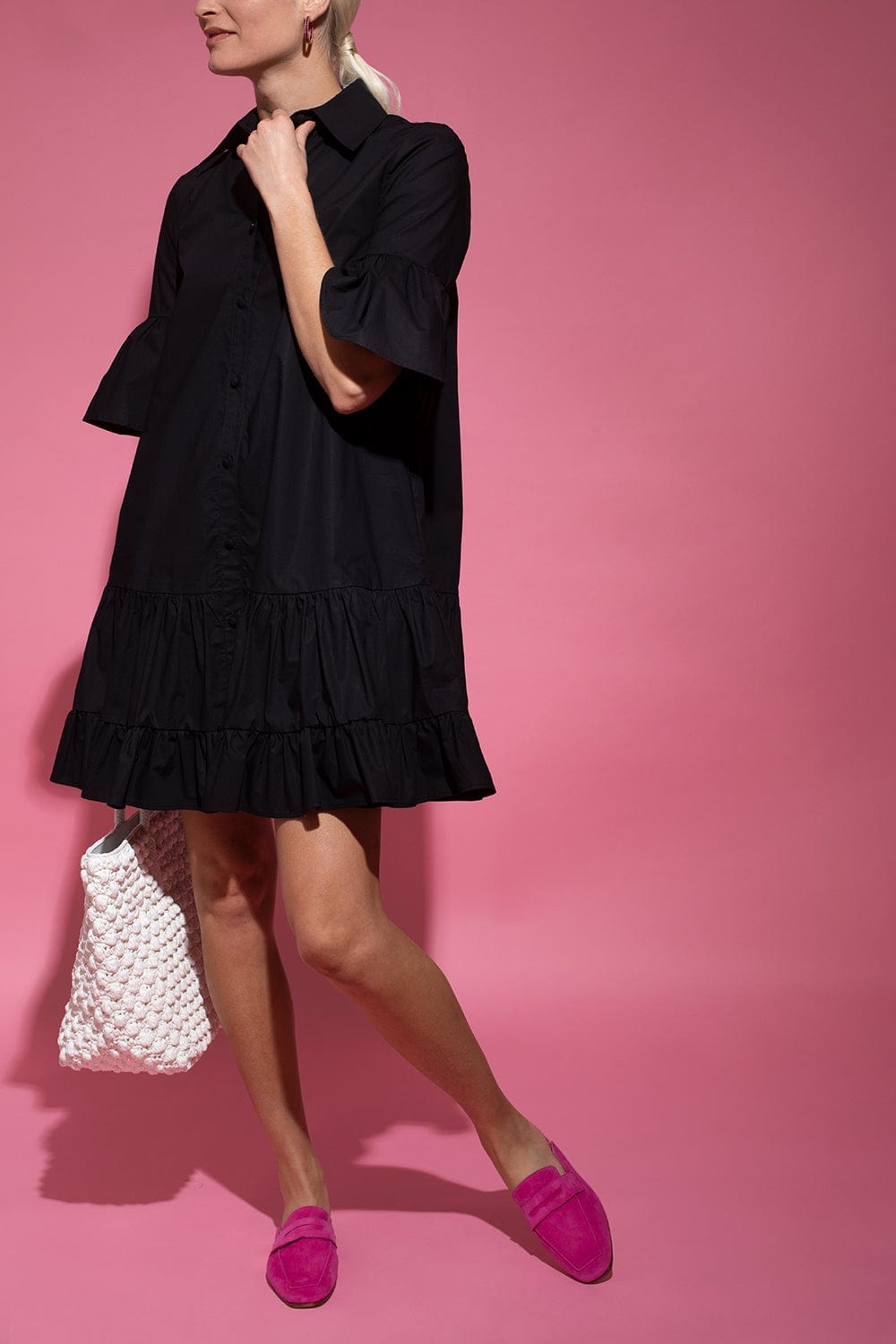 LA DOUBLEJ-Choux Dress - Nero-