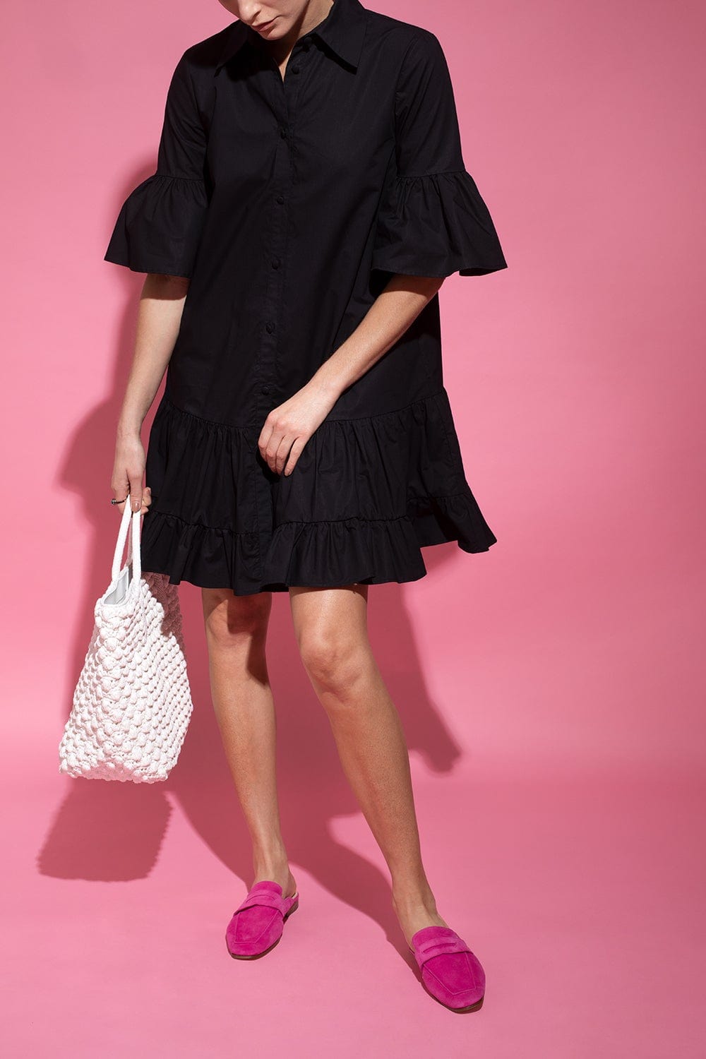 LA DOUBLEJ-Choux Dress - Nero-