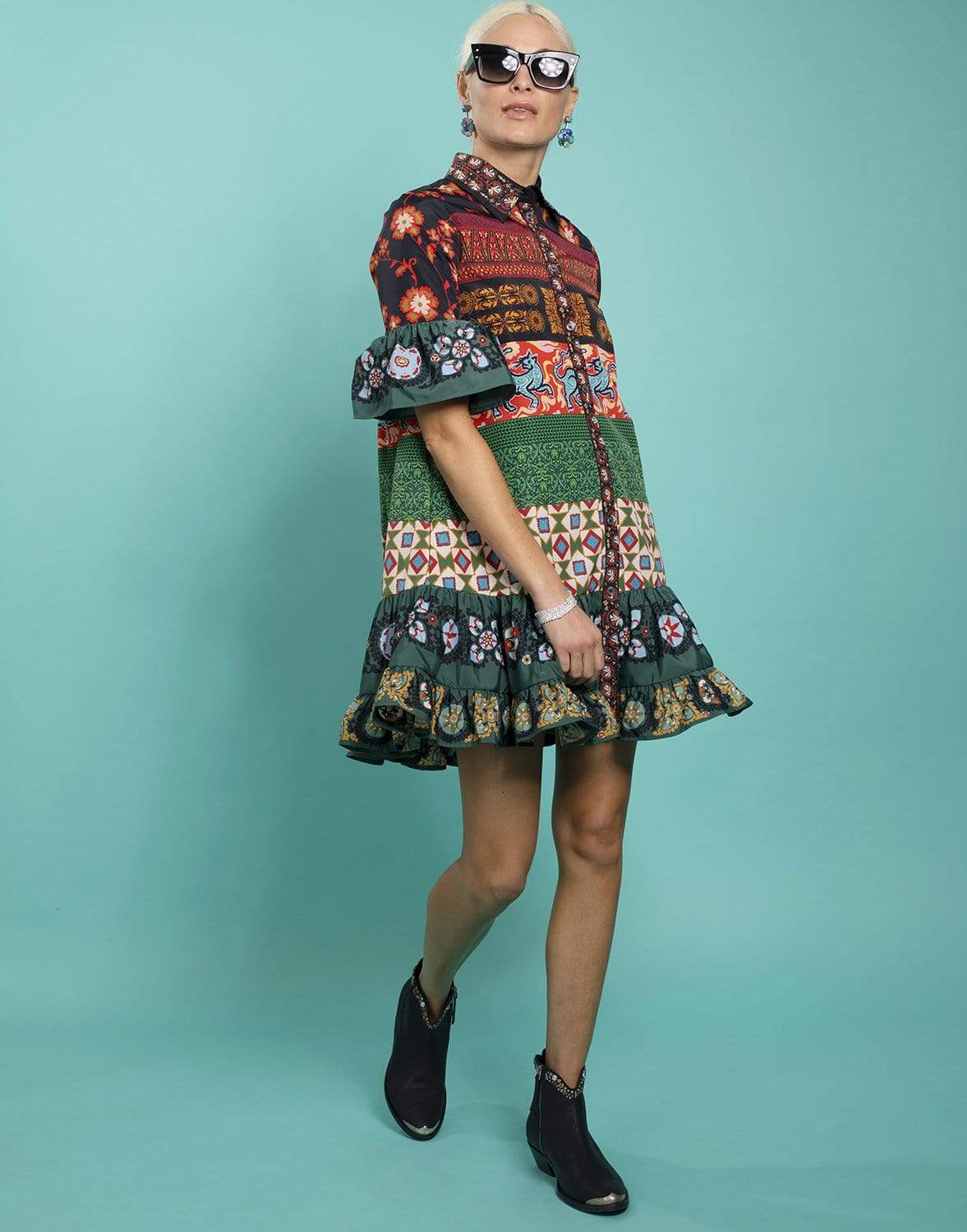 LA DOUBLEJ-Patchwork Choux Dress-