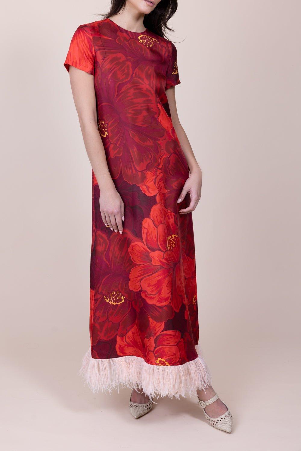LA DOUBLEJ-Swing Dress - Ruby Red-