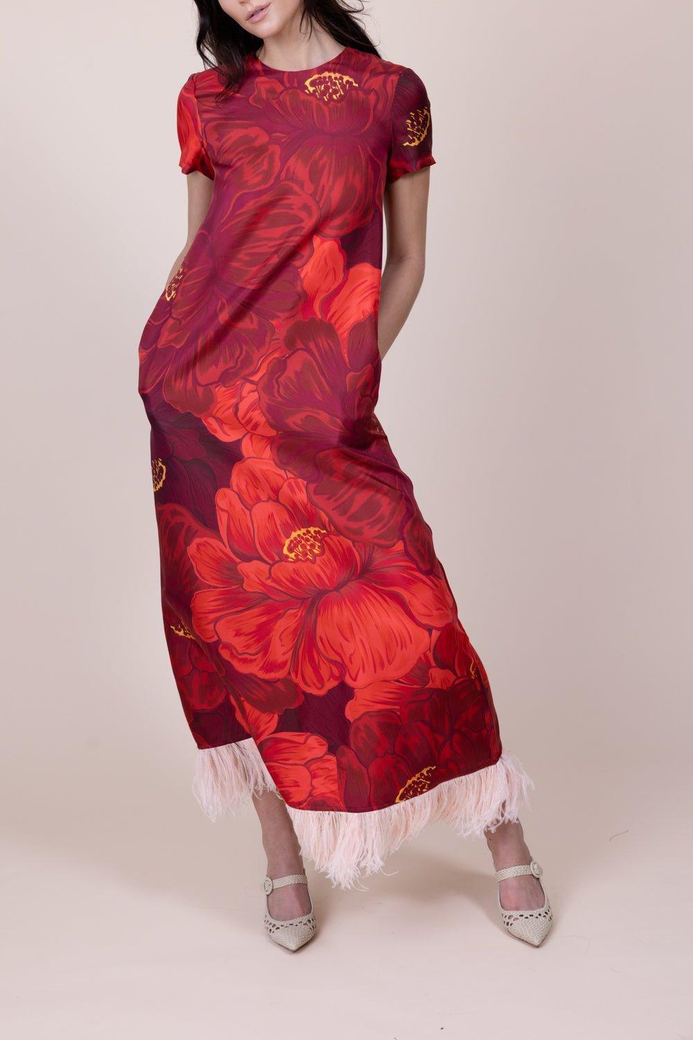 LA DOUBLEJ-Swing Dress - Ruby Red-