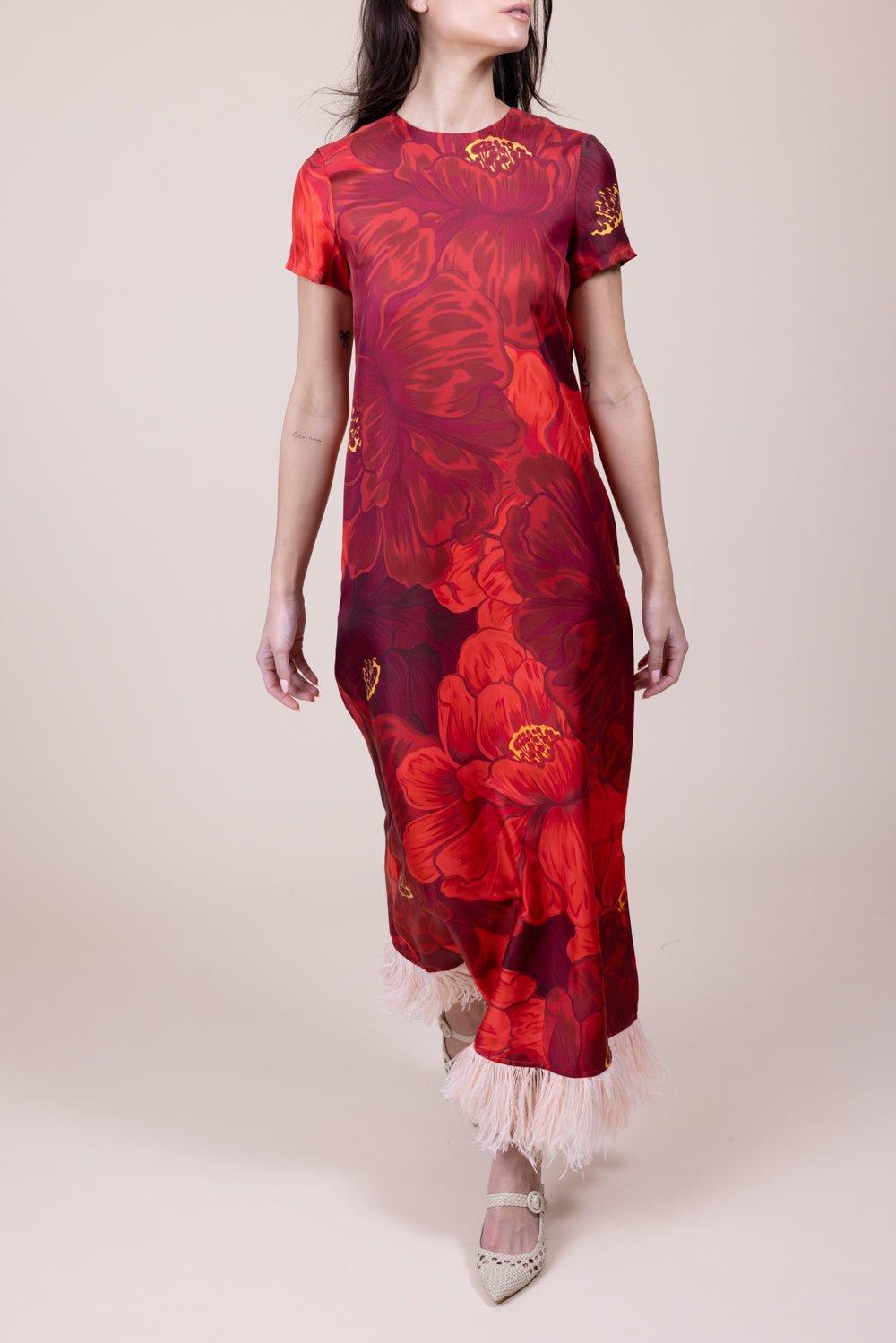 LA DOUBLEJ-Swing Dress - Ruby Red-