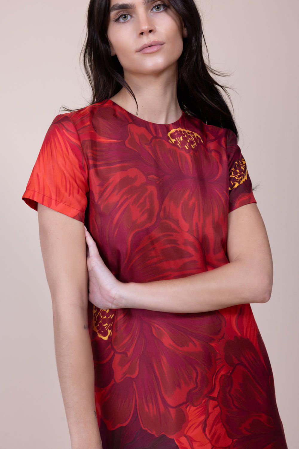LA DOUBLEJ-Swing Dress - Ruby Red-