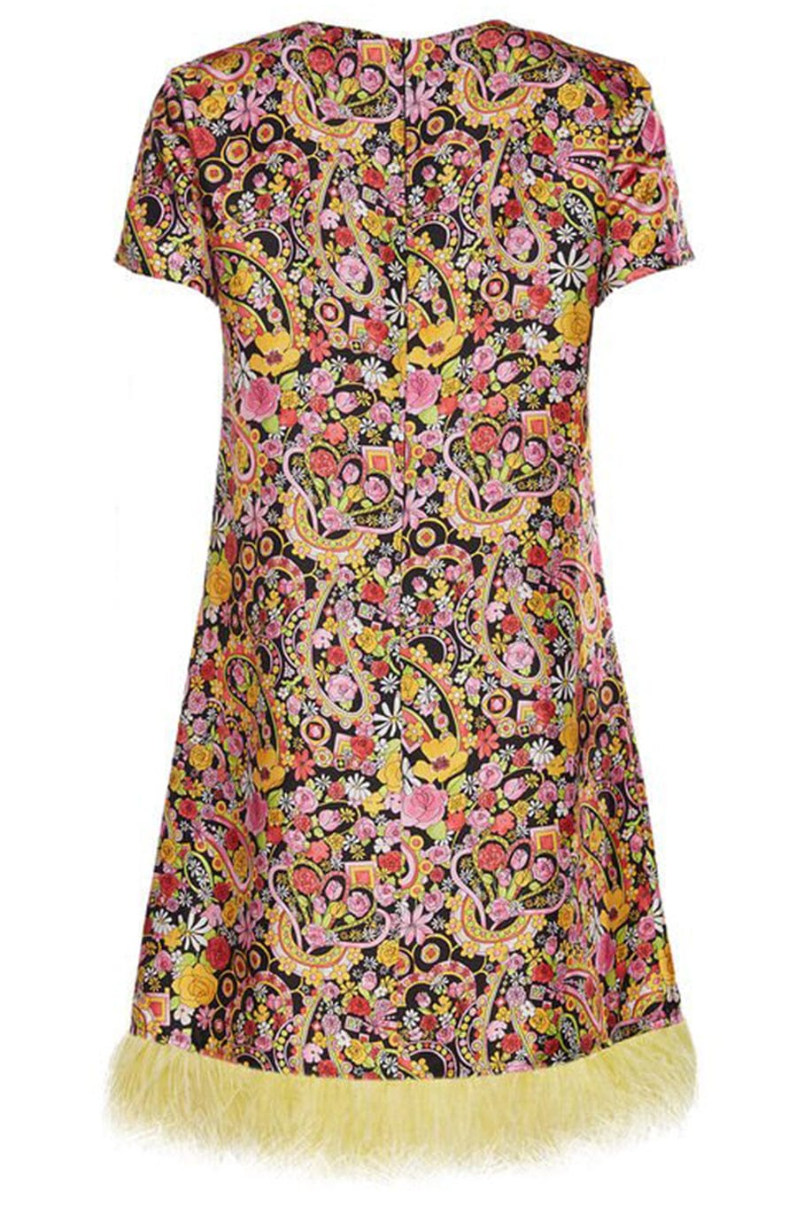 LA DOUBLEJ-Mini Swing Dress With Feathers-