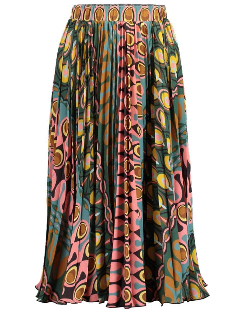 LA DOUBLEJ-Pleated Georgette Soleil Midi Skirt-