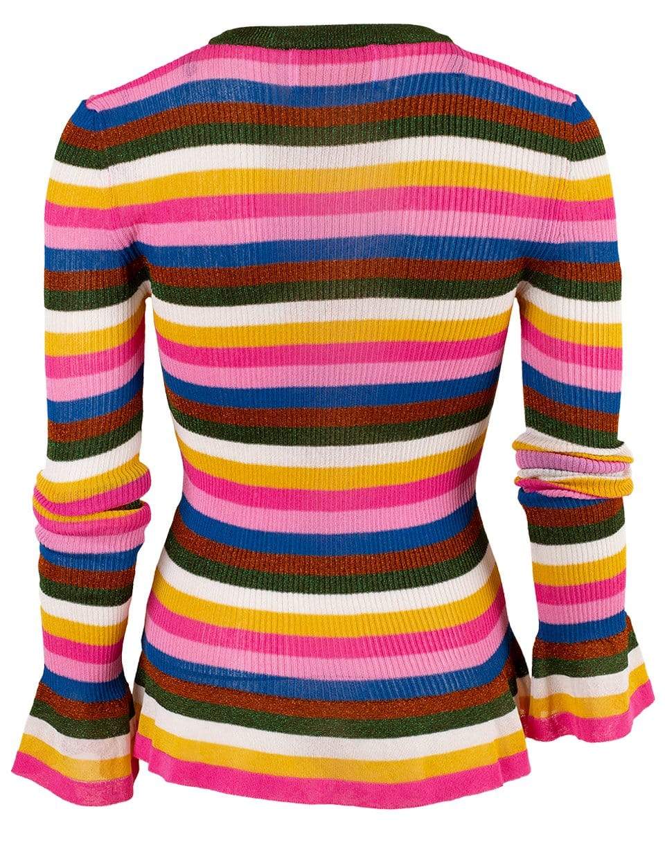 LA DOUBLEJ-Flute Metallic Knit Top-