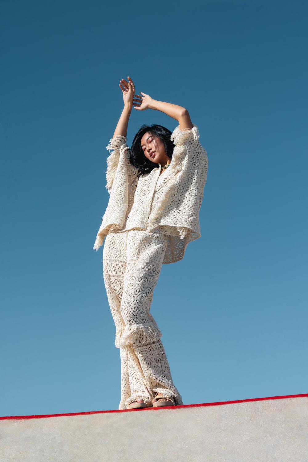 LACEY FOULARD SHIRT-PLAZAMCR-XS-CLOTHINGTOPKNITS-LA DOUBLEJ