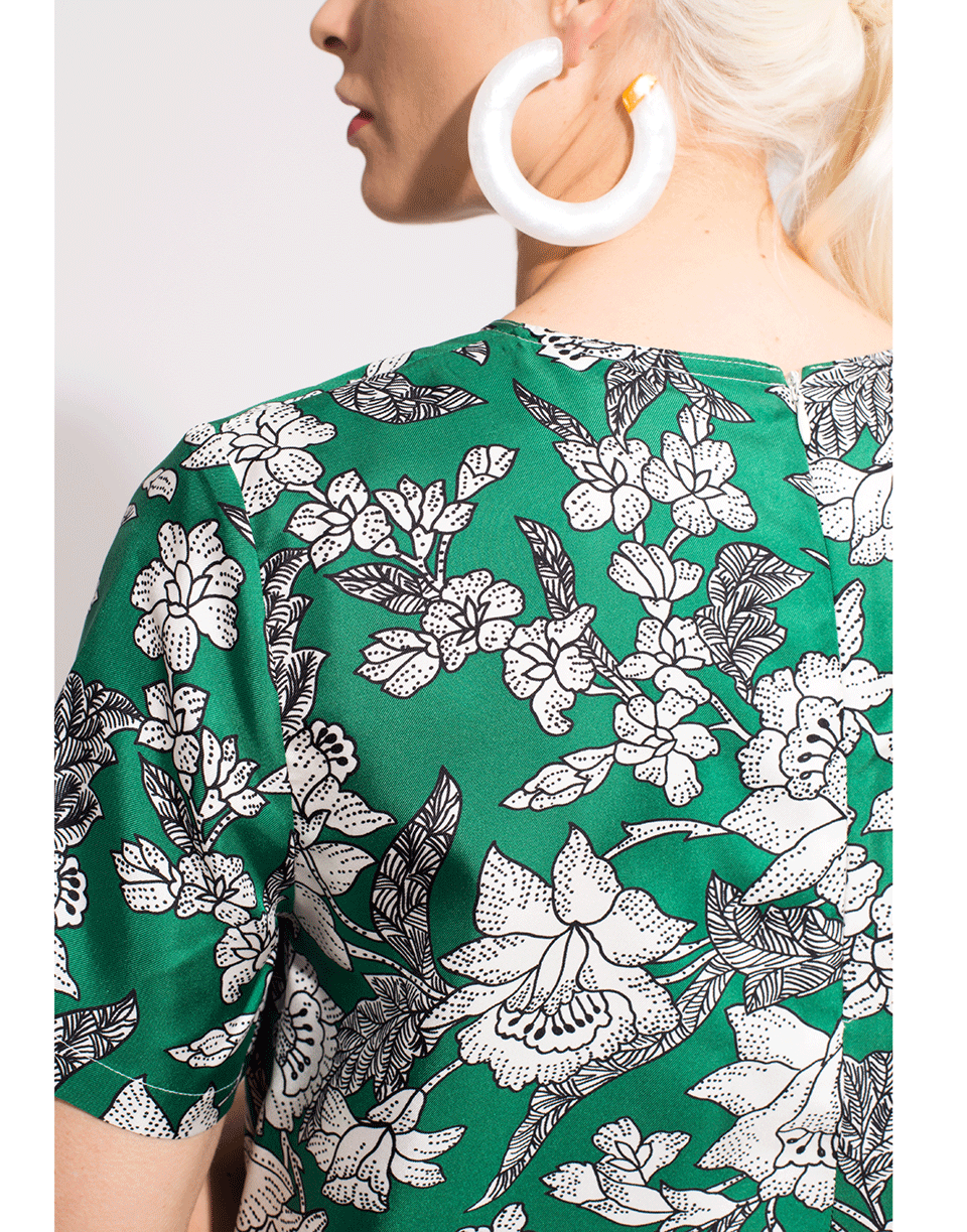 LA DOUBLEJ-Boxy Silk Jazzy Blouse-