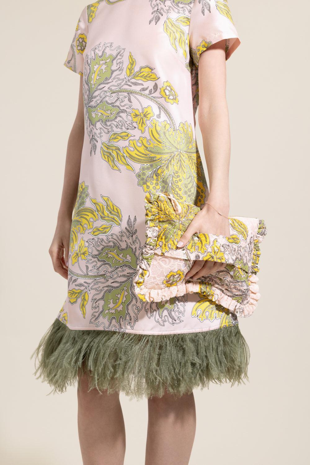 Hand Pouchette - Swathe-FLORAL-HANDBAGCLUTCHES-LA DOUBLEJ