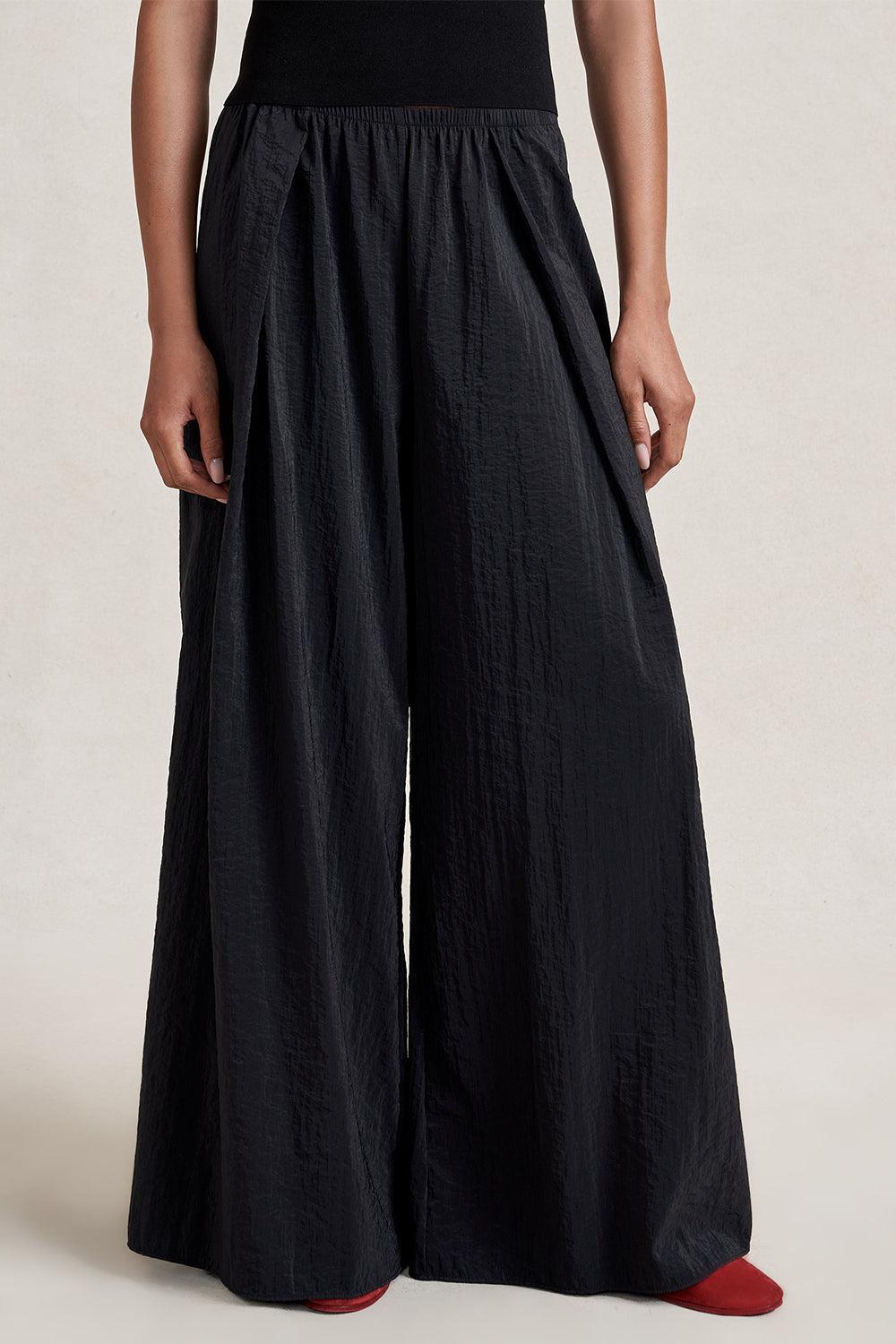 Crosby Pant - Black-BLACK-XS-CLOTHINGPANTWIDE LEG-LA LIGNE