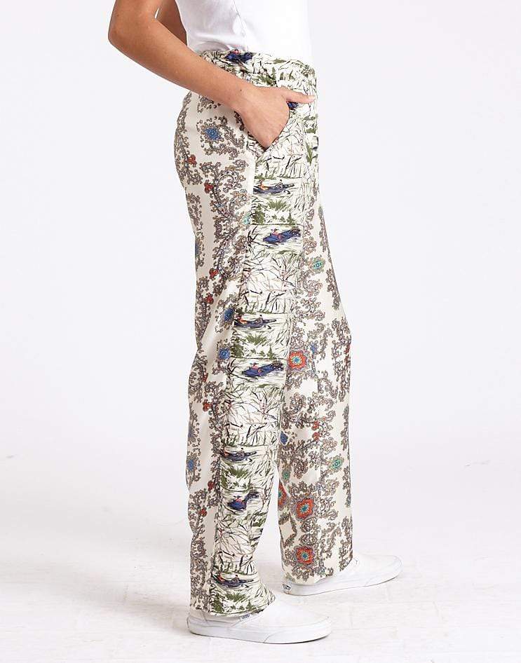 LA PRESTIC OUISTON-Mix Chic Bleu Lucky Printed Crop Pant-