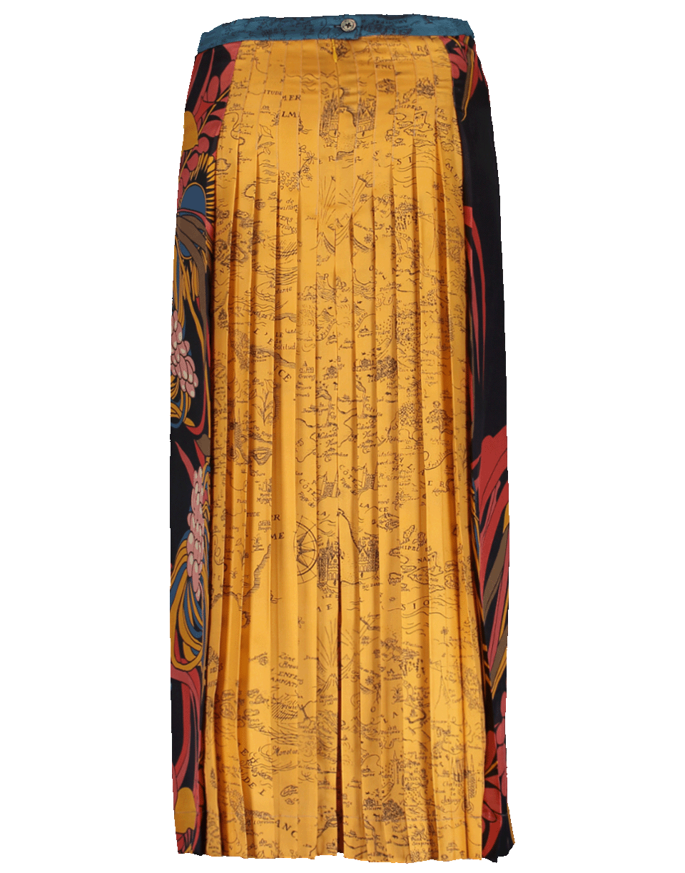 LA PRESTIC OUISTON-Sagan Mix Carte Safran Skirt-