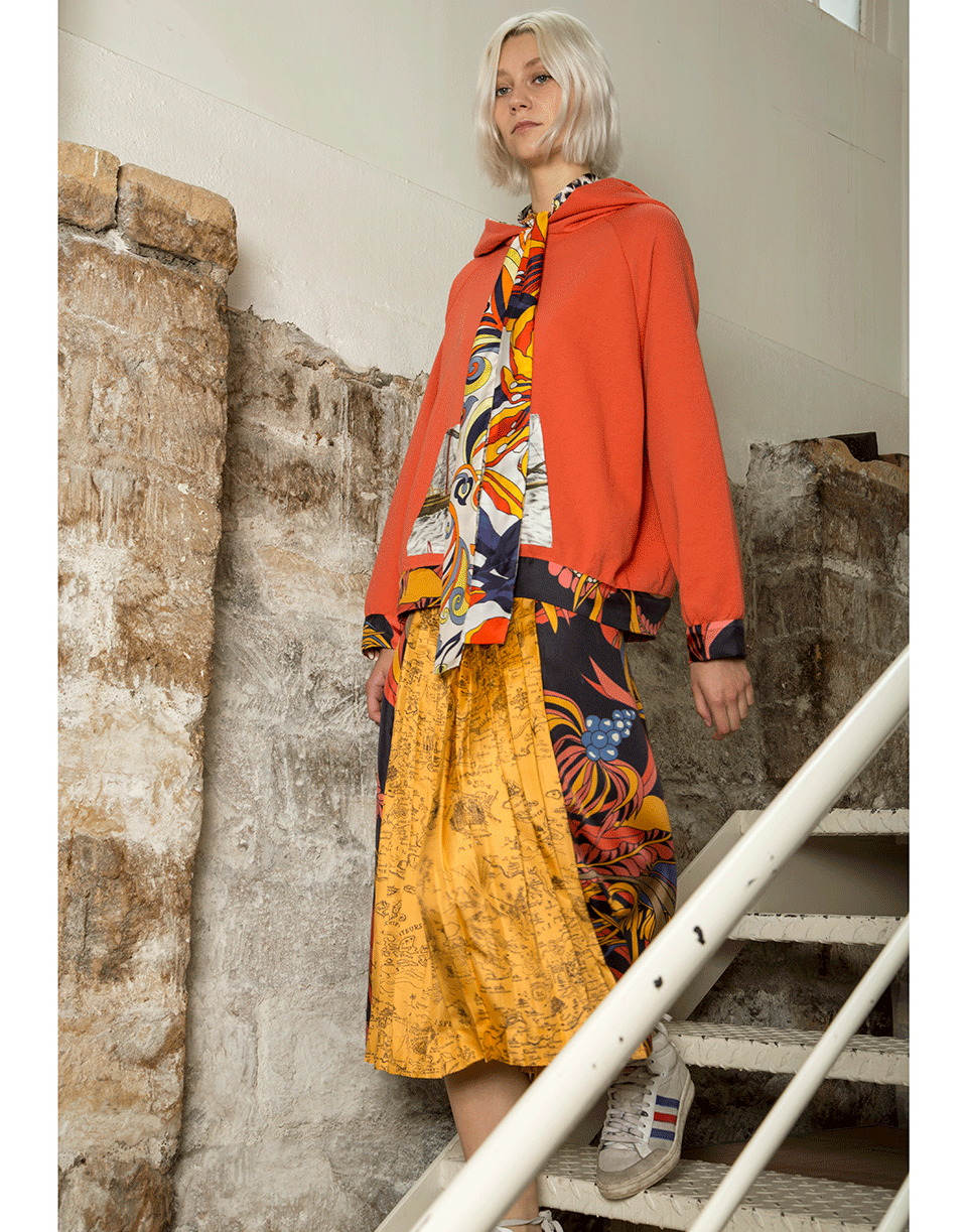 LA PRESTIC OUISTON-Sagan Mix Carte Safran Skirt-