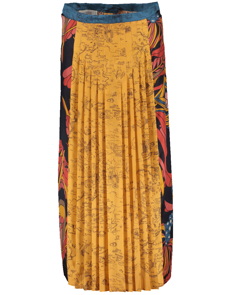 LA PRESTIC OUISTON-Sagan Mix Carte Safran Skirt-