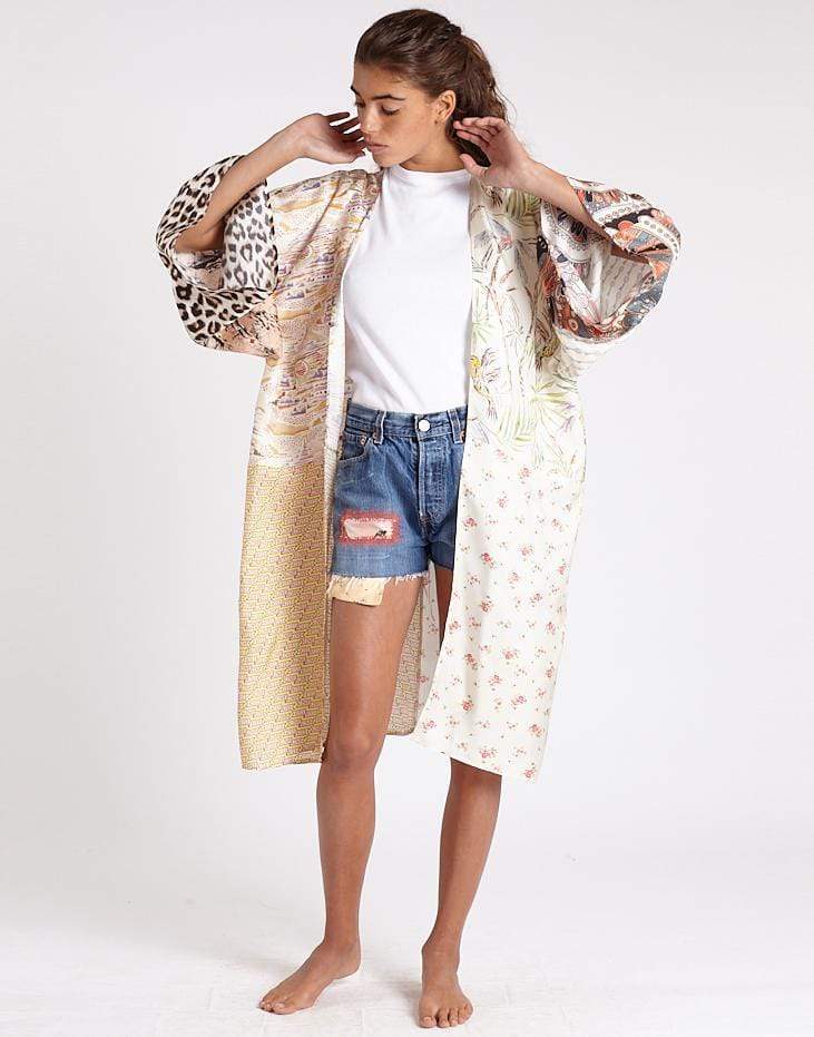 LA PRESTIC OUISTON-Mix L.A. Sunset Beige Plage Kimono-