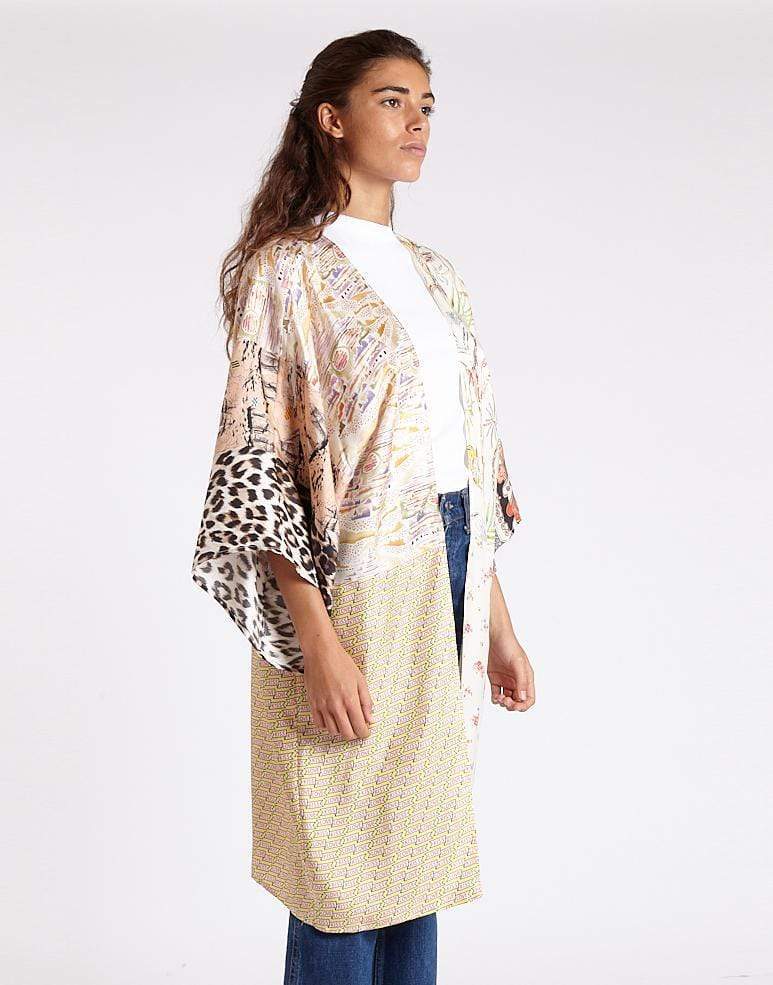 LA PRESTIC OUISTON-Mix L.A. Sunset Beige Plage Kimono-