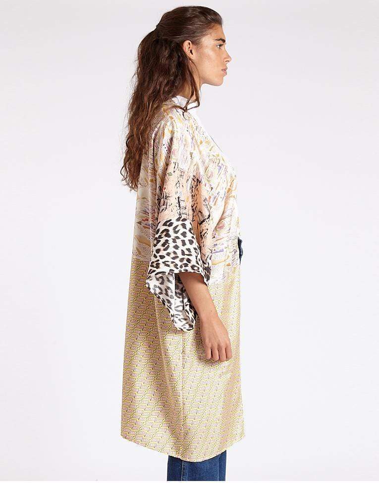 LA PRESTIC OUISTON-Mix L.A. Sunset Beige Plage Kimono-