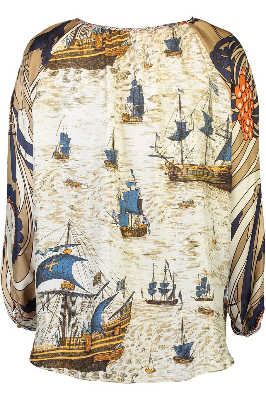  LA PRESTIC OUISTON-Saint Martin Keyhole Blouse- 