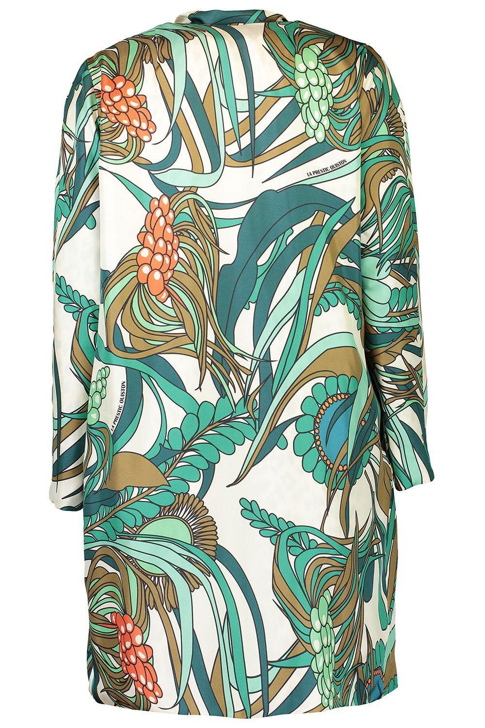 LA PRESTIC OUISTON-Liberte Kimono - Mix Corail Aqua Ecru-