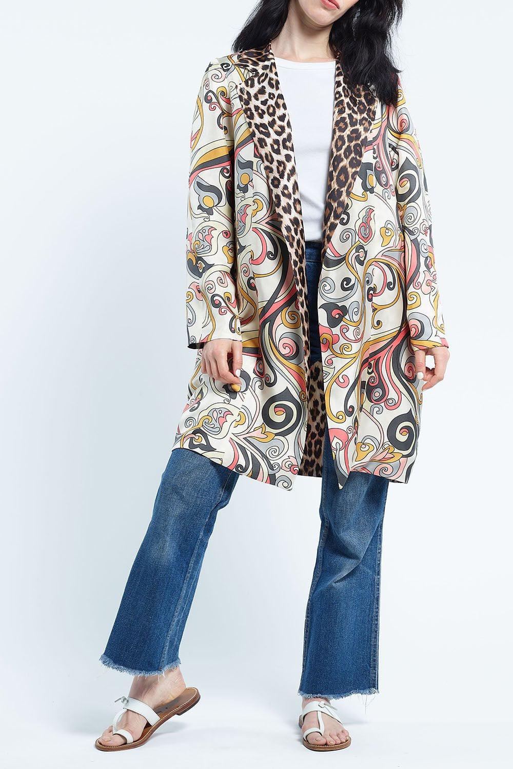 LA PRESTIC OUISTON-Liberte Kimono - Mix Arabesques Rose-