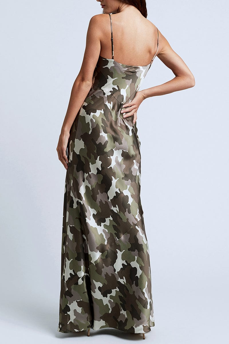 L'AGENCE-Serita Camouflage Maxi Dress-