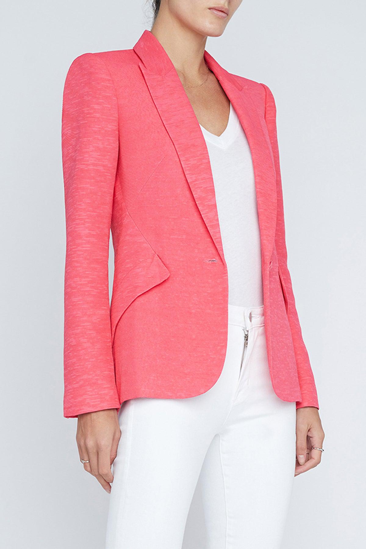 L'AGENCE-Chamberlain Blazer - Coral Fuchsia-