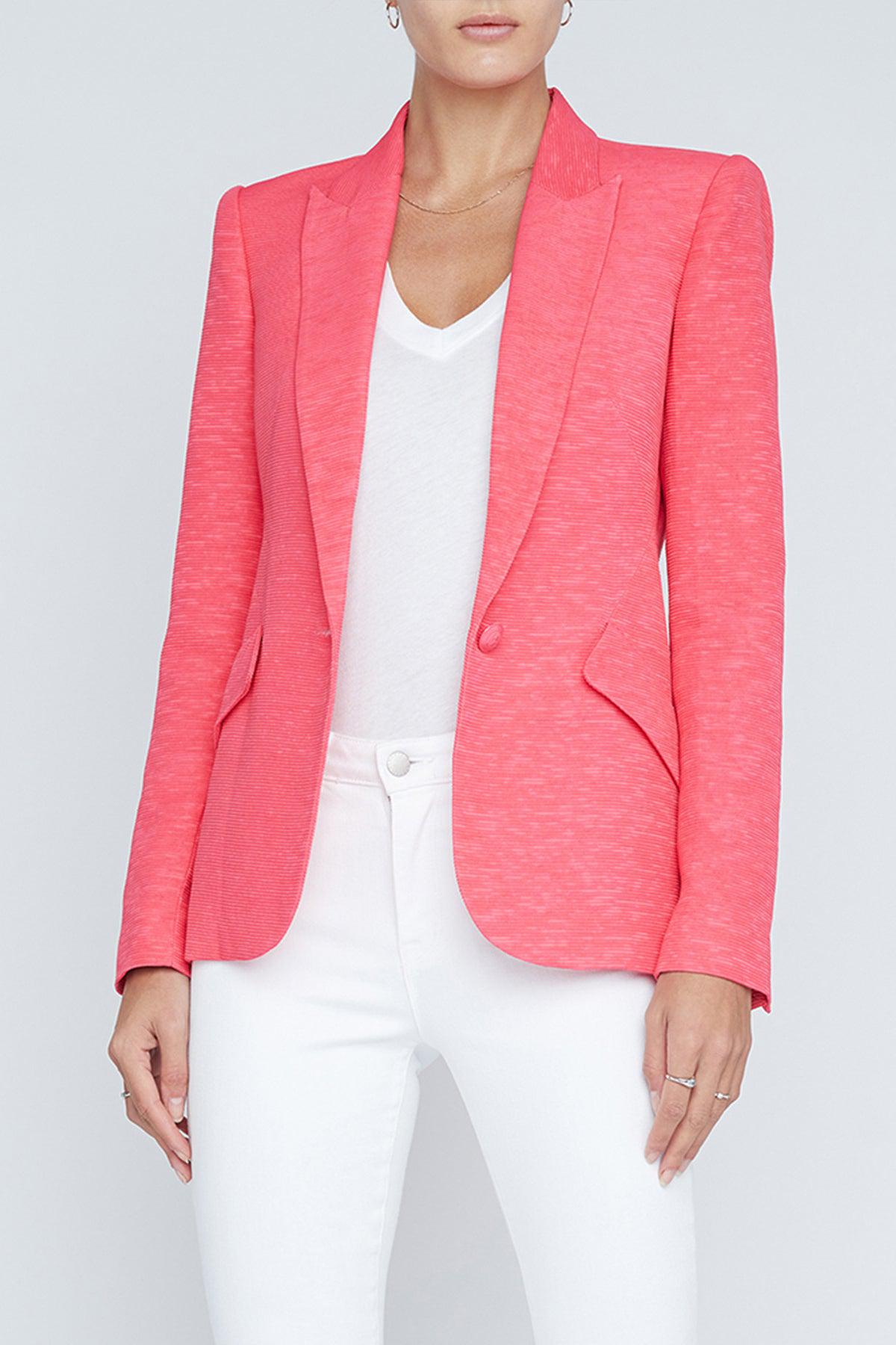 L'AGENCE-Chamberlain Blazer - Coral Fuchsia-