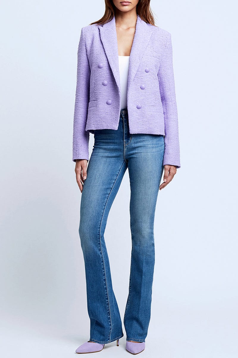 L'AGENCE-Brooke Double Breasted Crop Blazer-