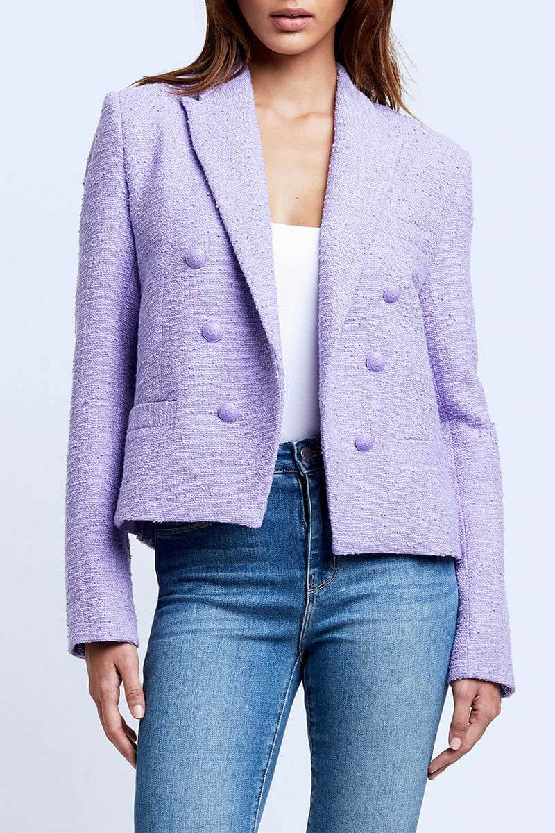 L'AGENCE-Brooke Double Breasted Crop Blazer-