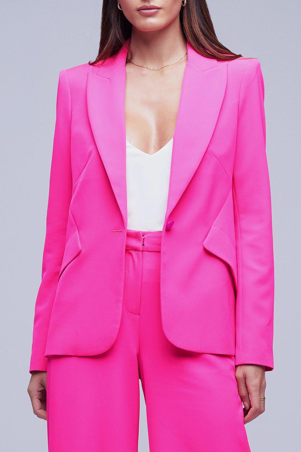 L'AGENCE-Chamberlain Blazer - Pink Glo-