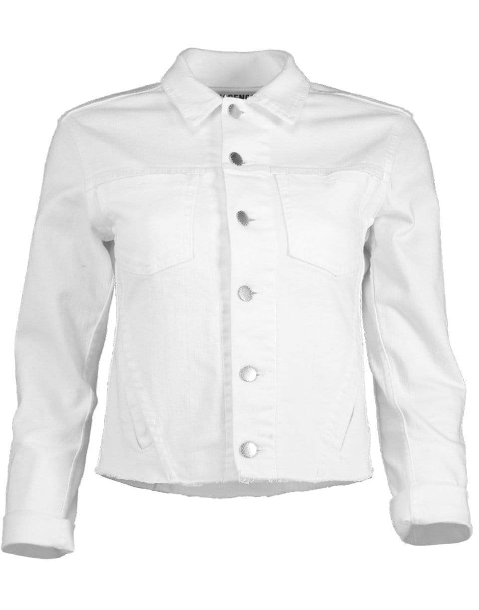 L'AGENCE-Custom Painted Raw Slim Denim Jacket-
