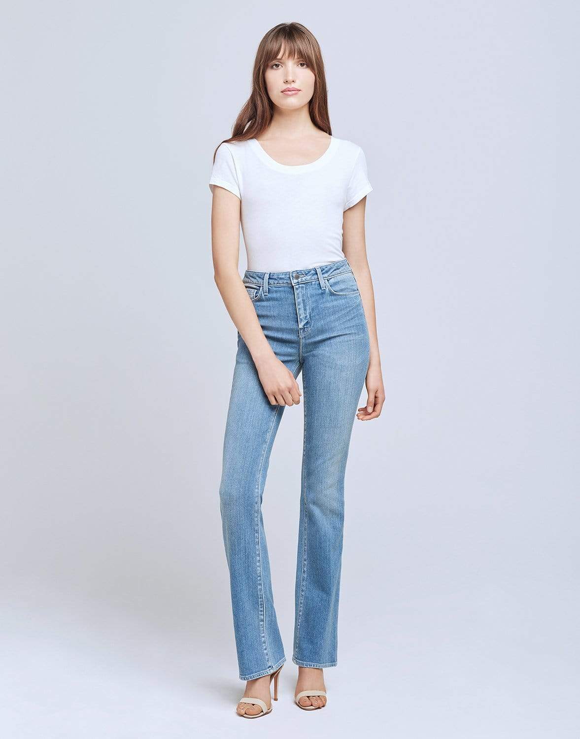 L'AGENCE-Oriana High-Rise Straight-Leg Jeans-