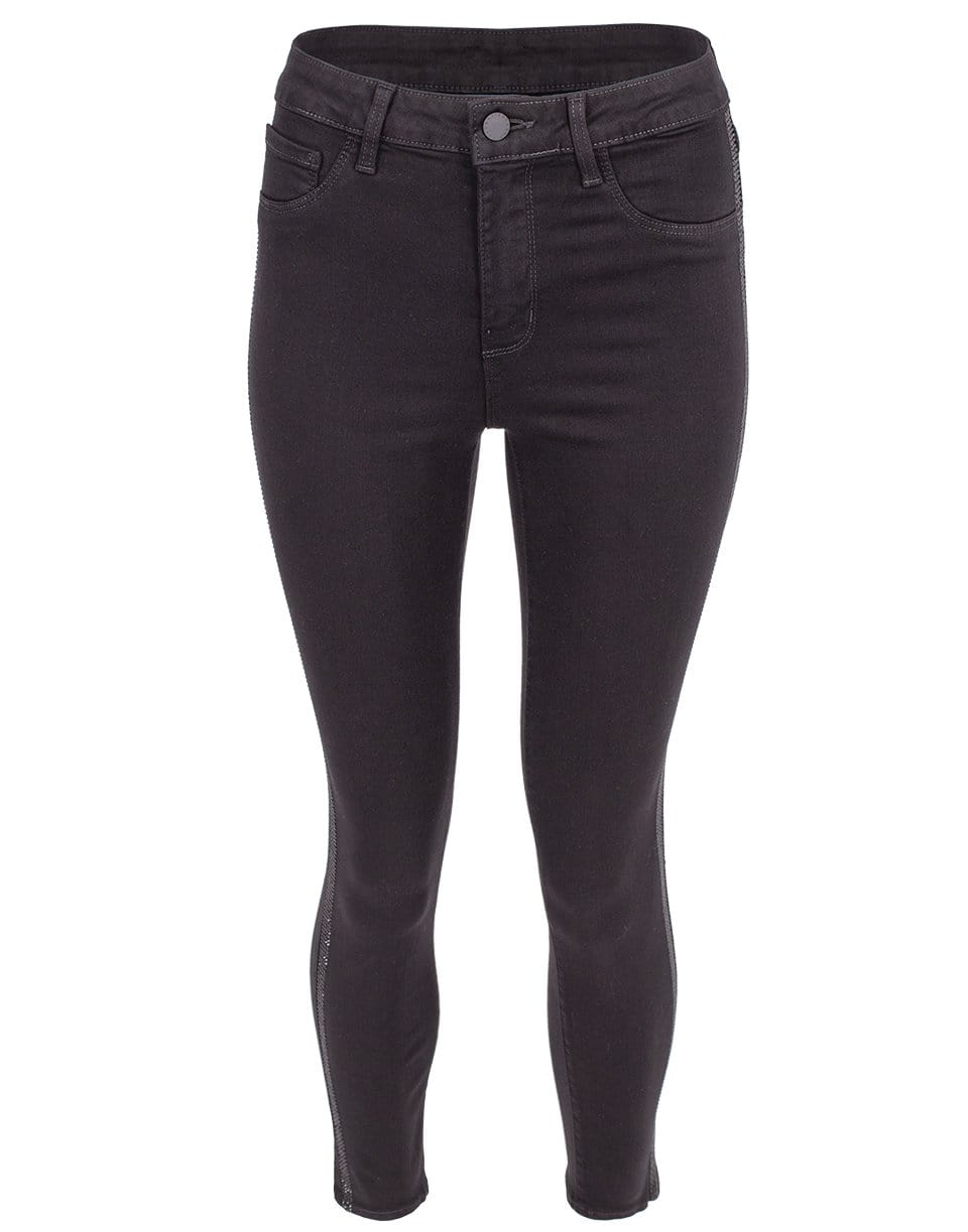 L'AGENCE-Margot High-Rise Tux Stipe Skinny Jean-