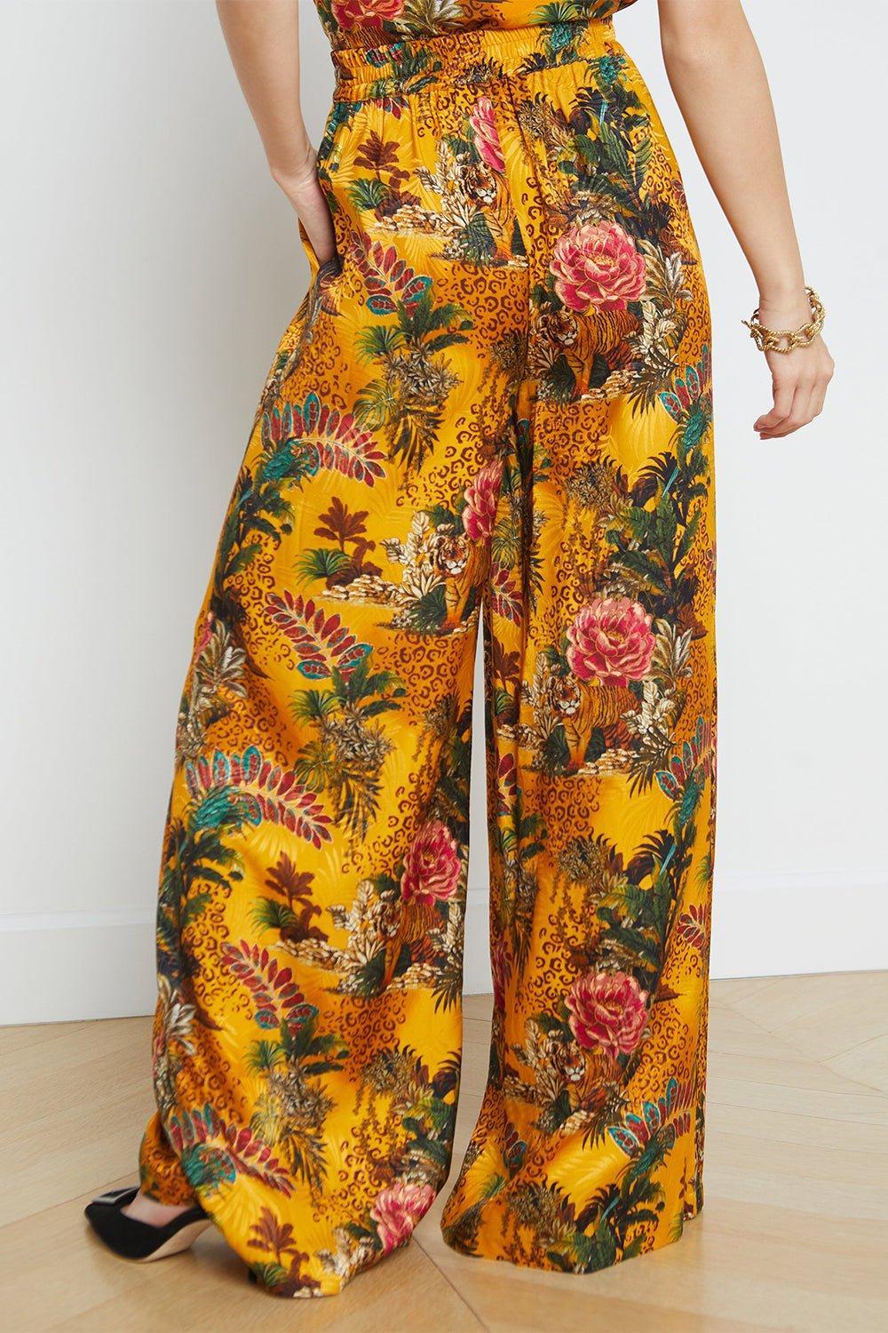 L'AGENCE-Lillian Pant - Yellow Floral Jungle-