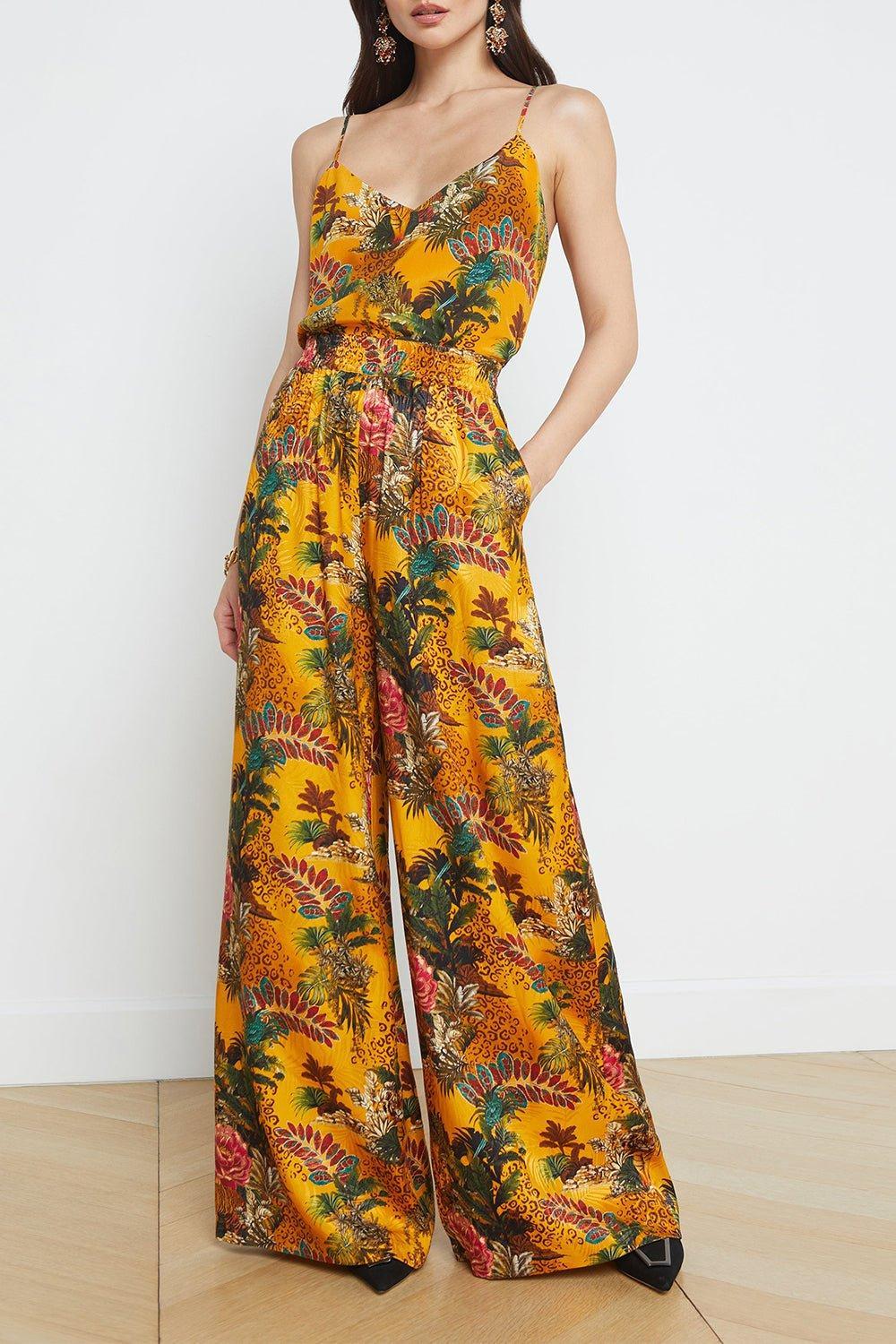 L'AGENCE-Lillian Pant - Yellow Floral Jungle-