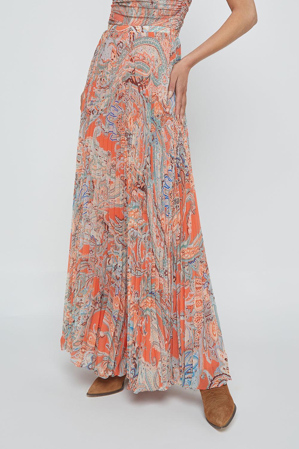 Torin Maxi Skirt-LTBLUPSL-2-CLOTHINGSKIRTMAXI-L'AGENCE