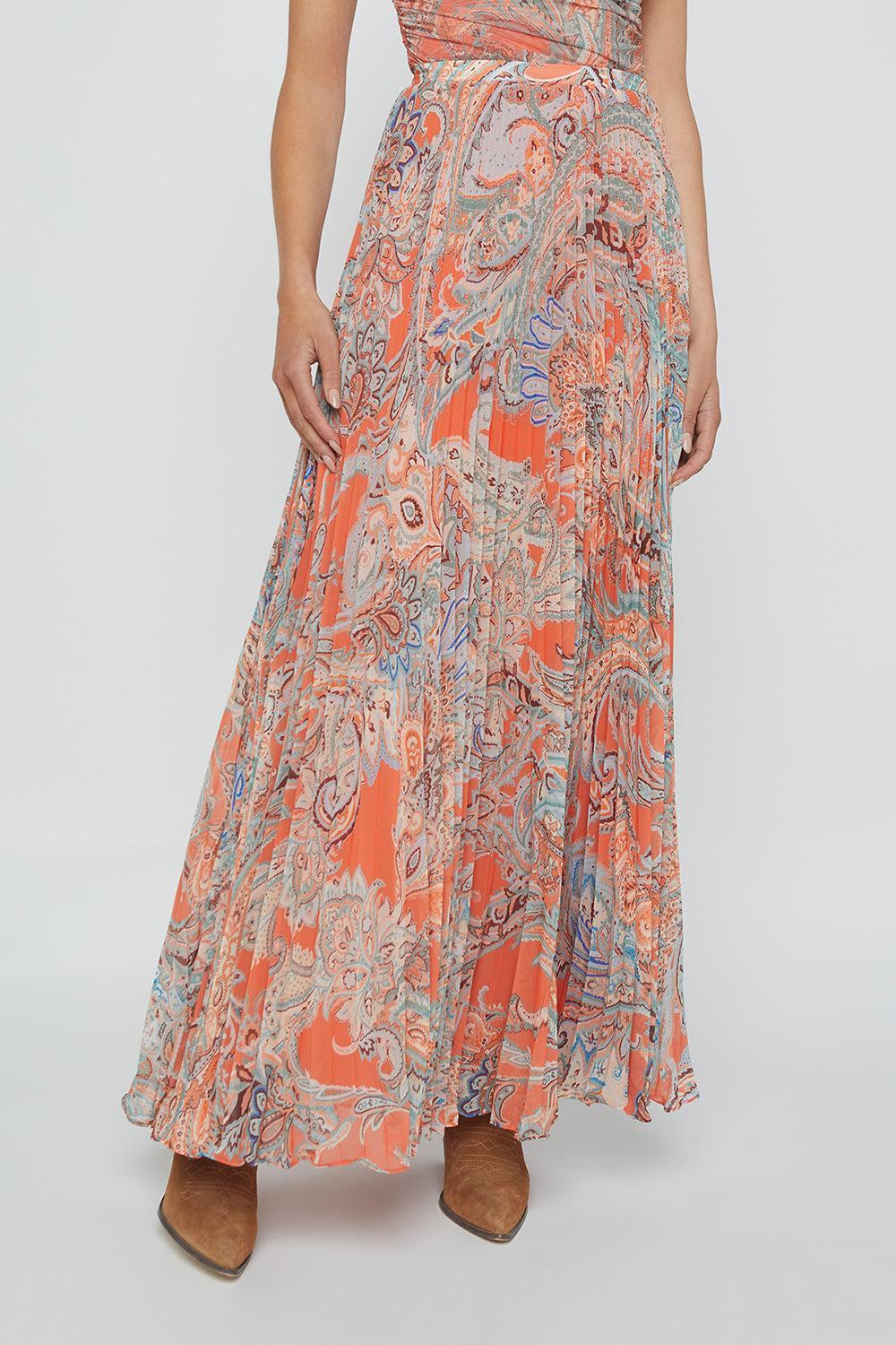 Torin Maxi Skirt-LTBLUPSL-2-CLOTHINGSKIRTMAXI-L'AGENCE